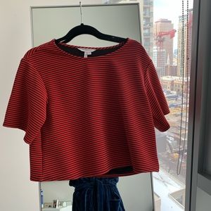 Red crop top